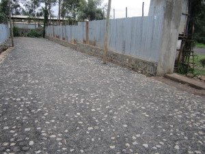 8.2013 Jemmo Church fence constructed by group of trip team