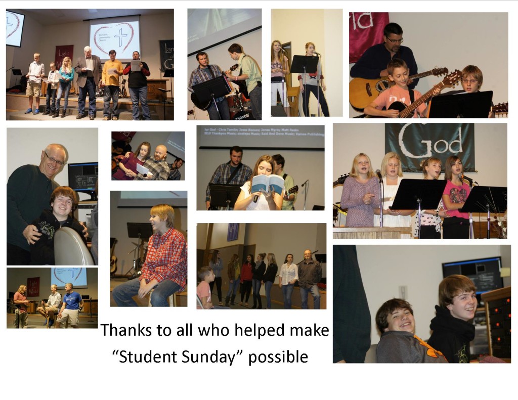 November's Student Sunday.  Over thirty 5th-12th grade students participated.